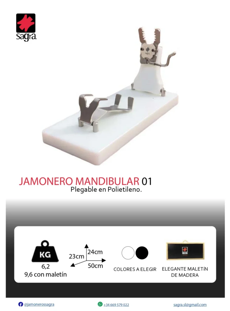 icha Jamonero mandibular plegable blanco